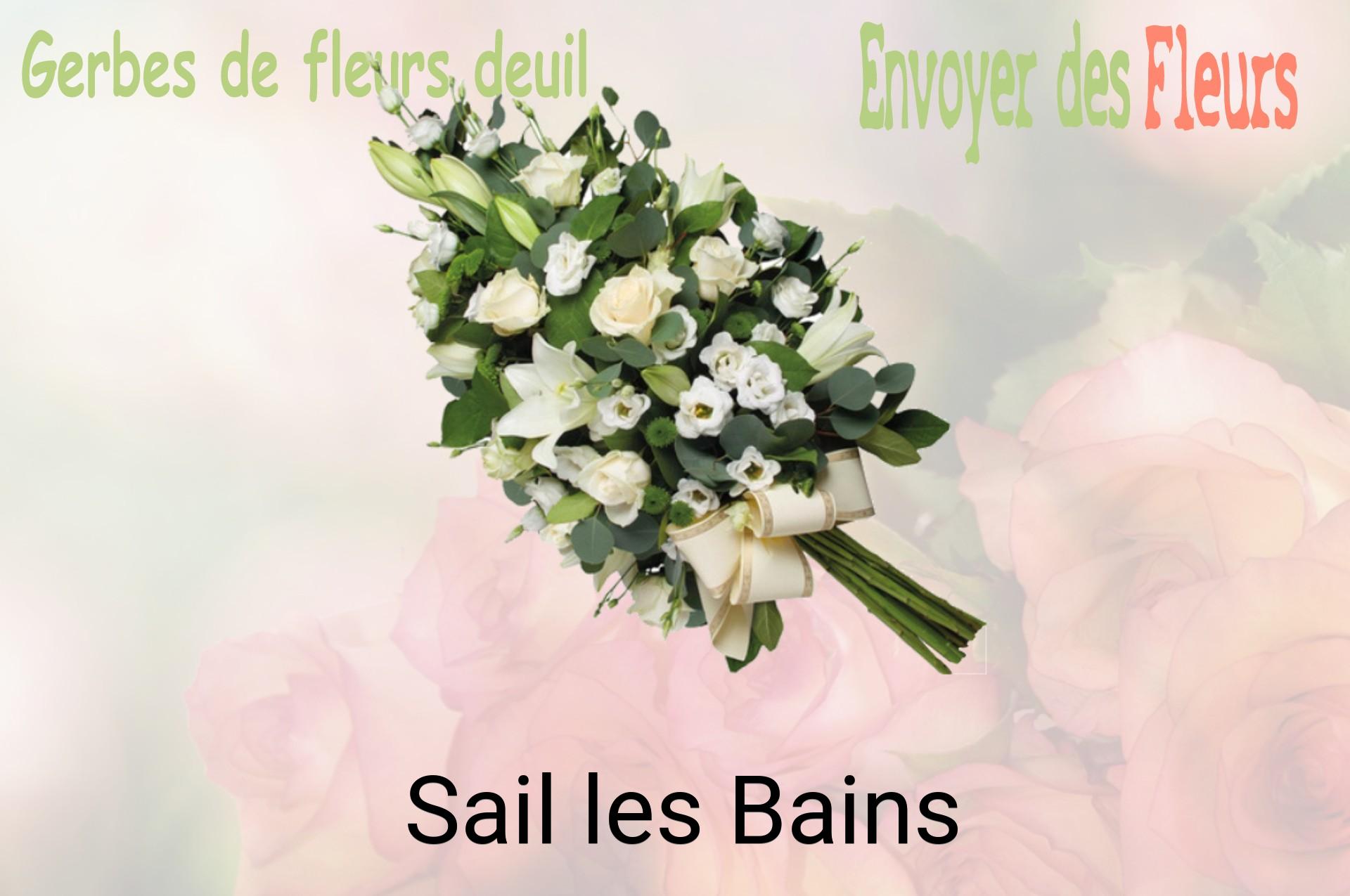 Gerbe de fleurs de deuil livrée à Sail-les-Bains